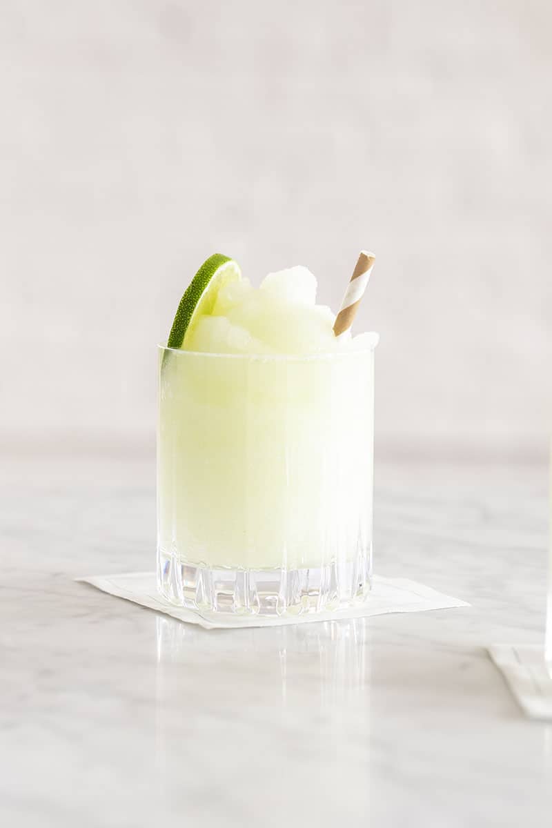 Frozen Gin and Tonic Recipe with in a glass.