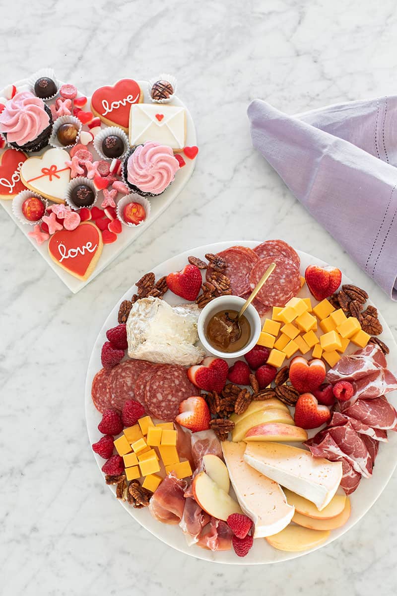 meat and cheese and dessert platter