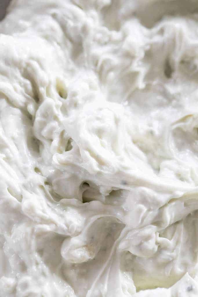 Creamy blue cheese whipped. 