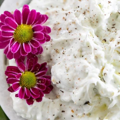 Blue cheese dip whipped.