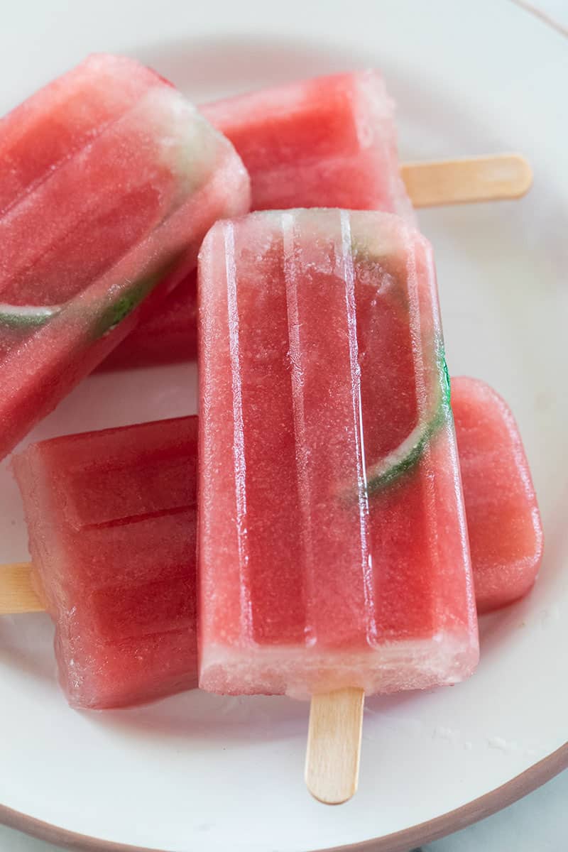 Watermelon popsicles with watermelon candy. 
