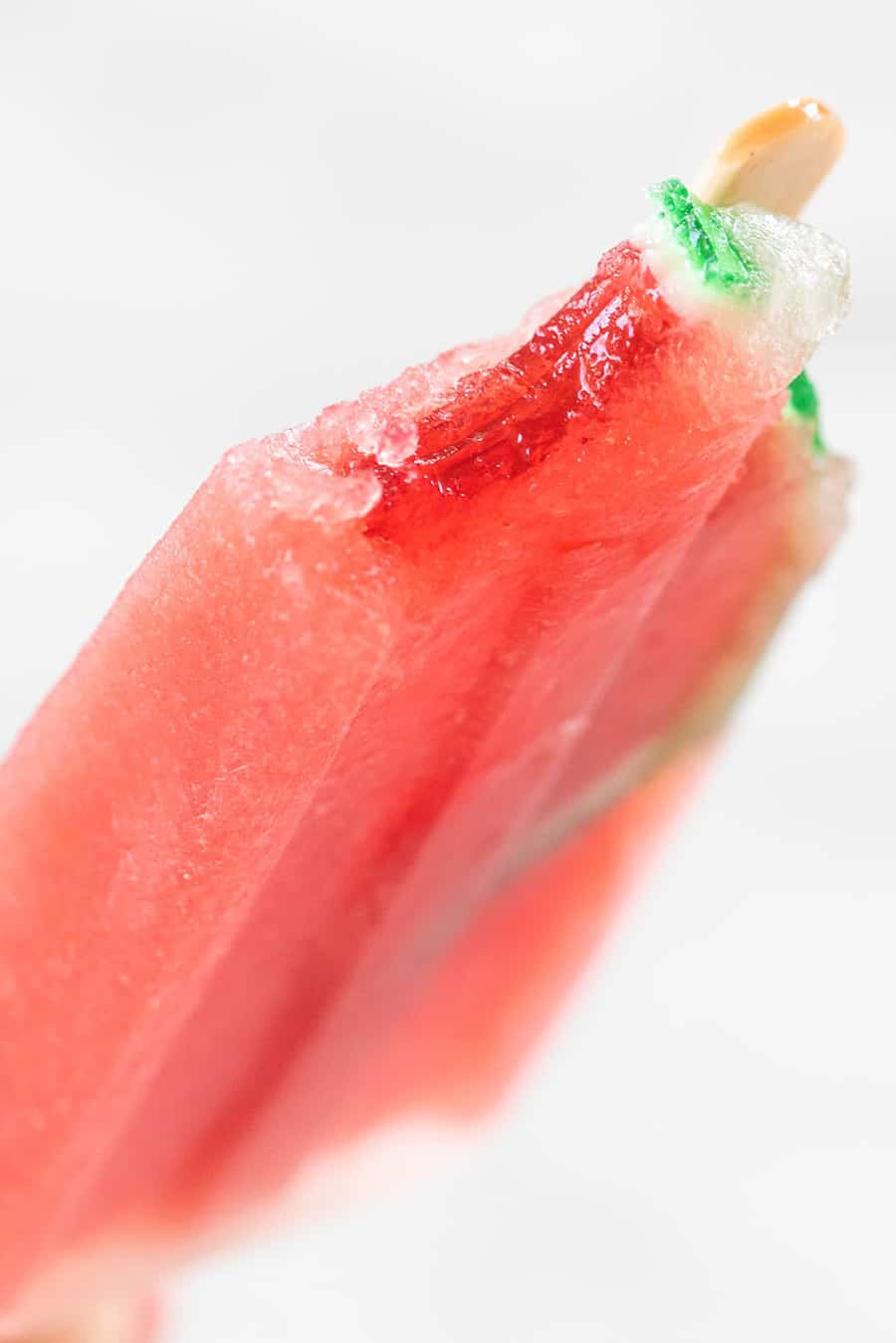 watermelon popsicle with watermelon gummy inside. 