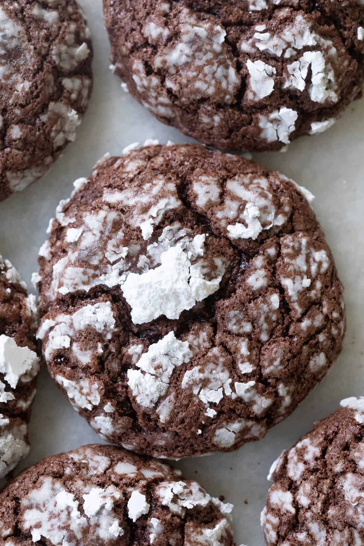 the best chocolate crinkle cookies