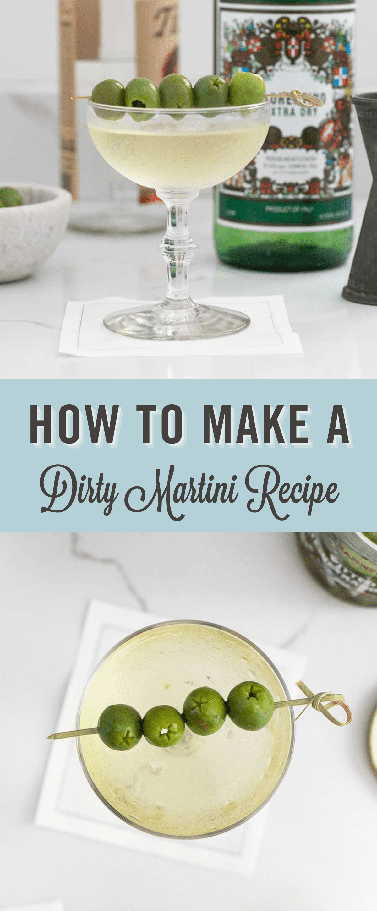 Dirty martini recipe.
