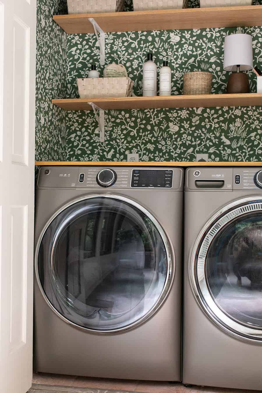 Washer and dryer in a laundry closet