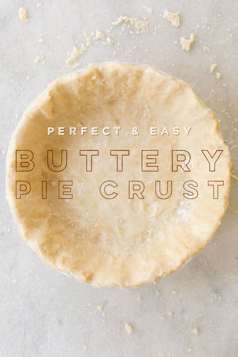 buttery pie crust on a marble table