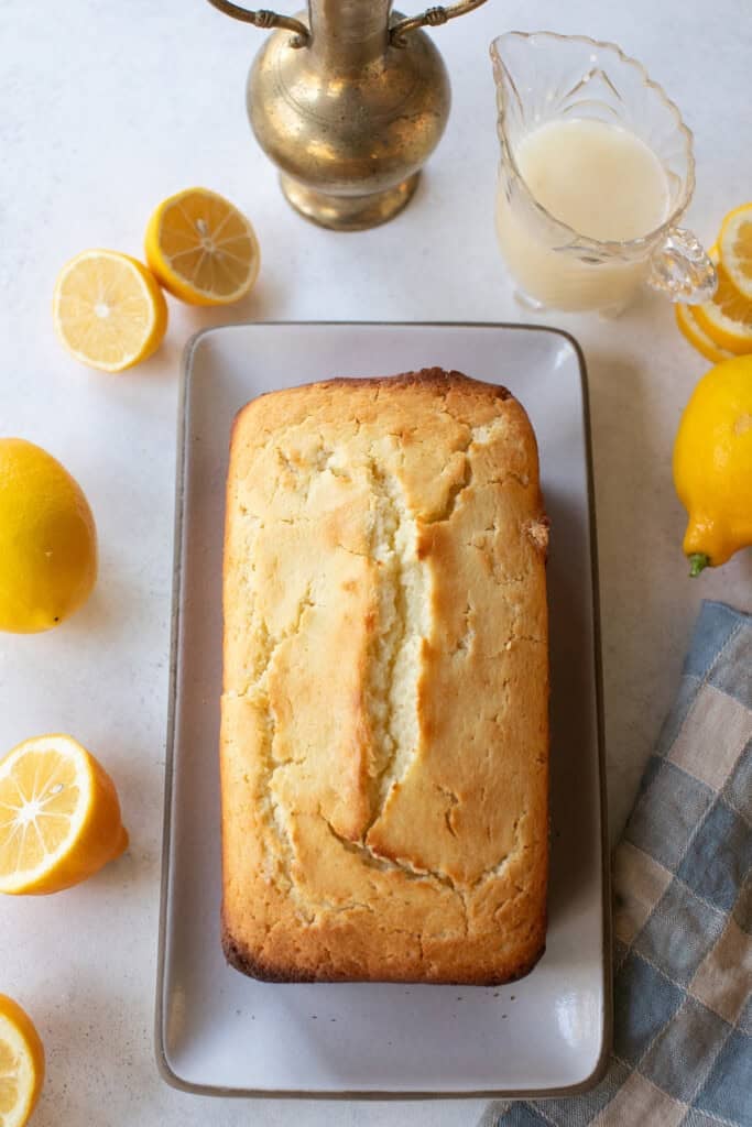 Bright lemon pound cake with zesty citrus flavor, perfect for spring and summer desserts.