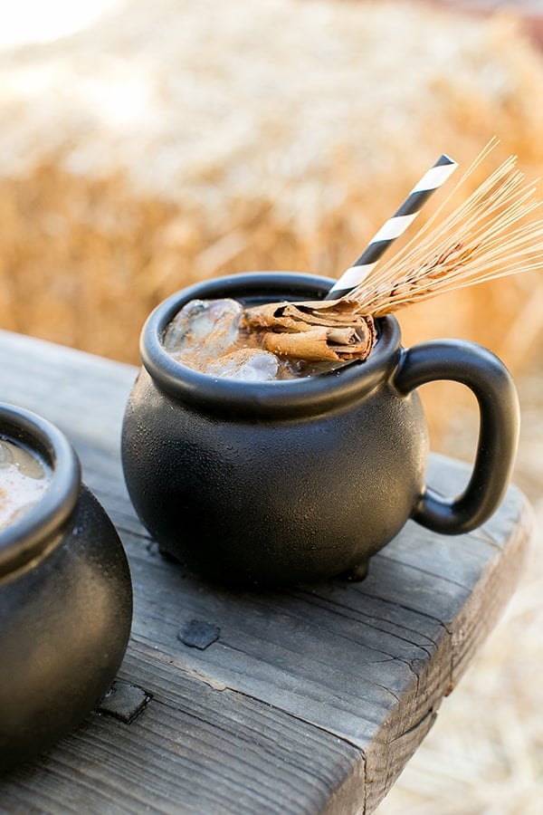 Halloween coffee with cinnamon 