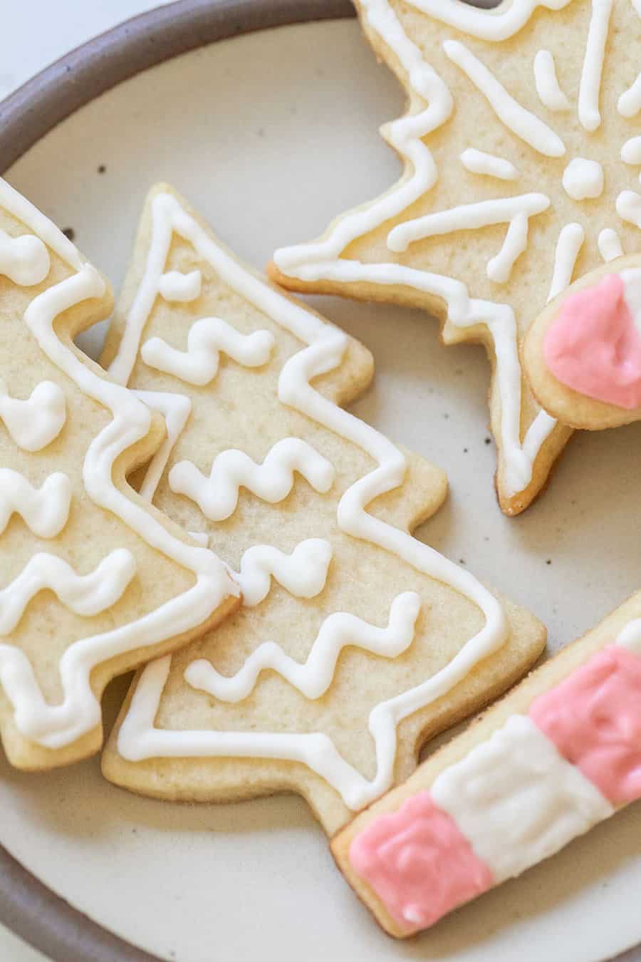 Christmas tree sugar cookie with icing