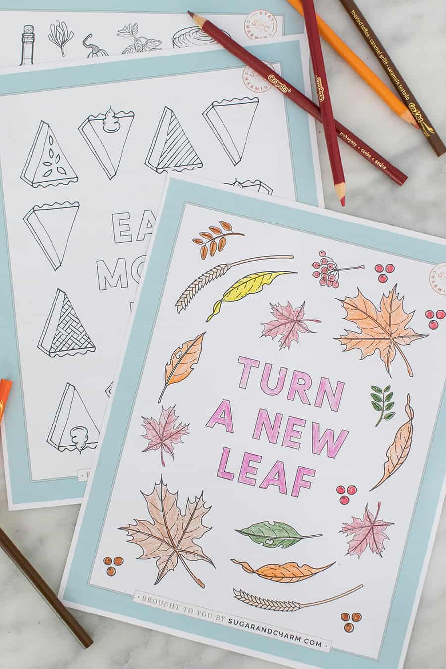 Turn a new leaf coloring page