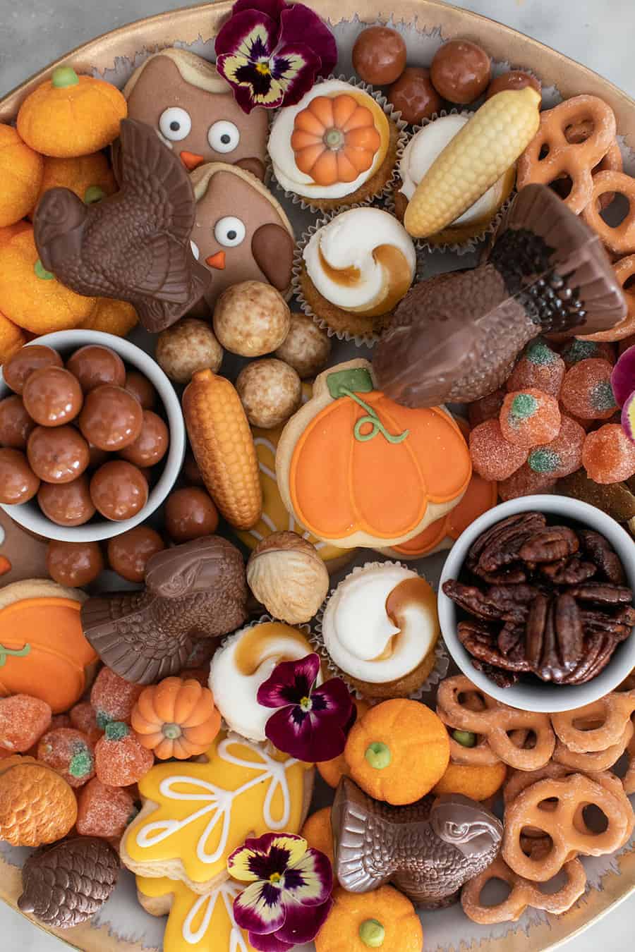 Easy Thanksgiving dessert platter filled with fall treats from Williams Sonoma 
