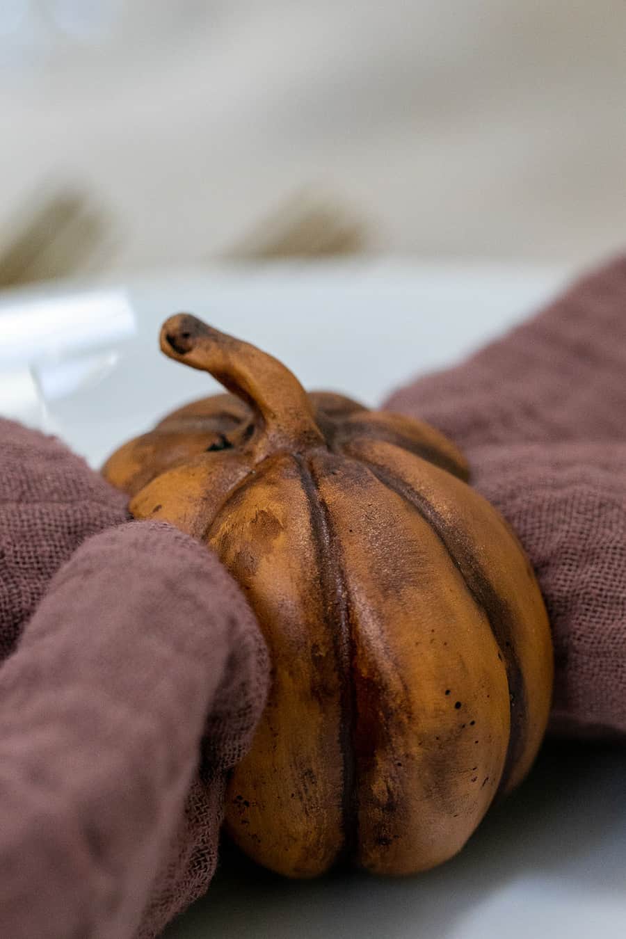 Pumpkin napkin ring from Williams Sonoma 