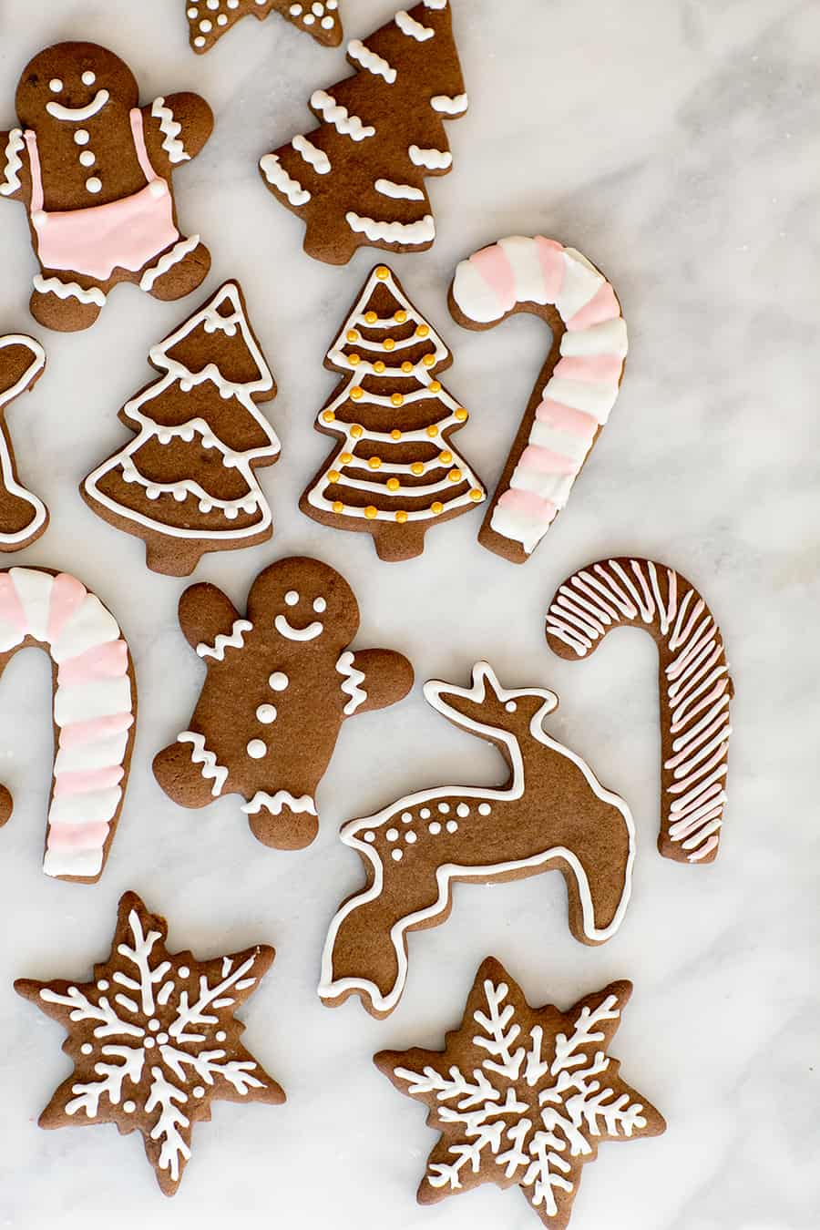 Decorated gingerbread cookies 