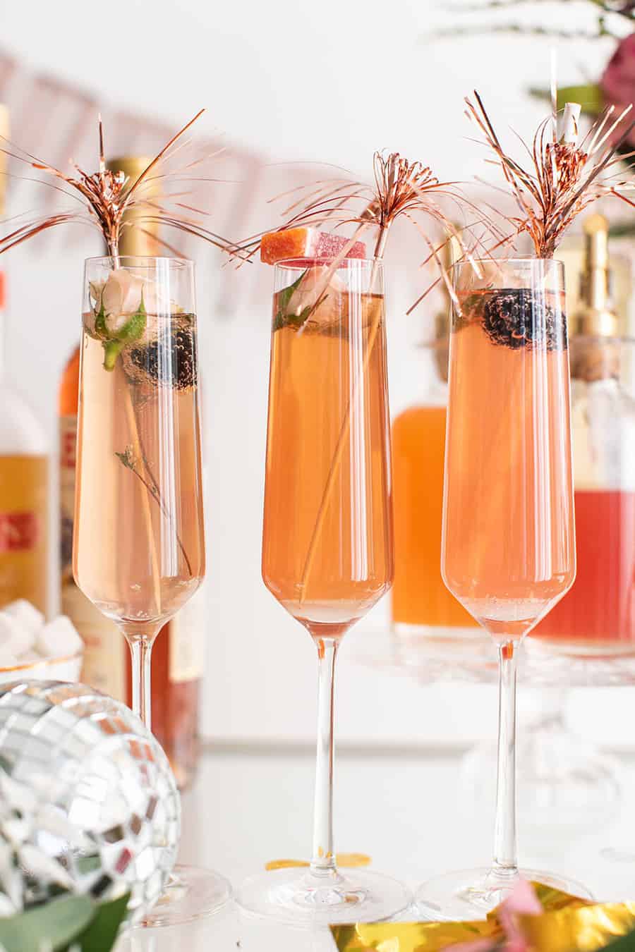 Champagne cocktails for New Year's Eve!