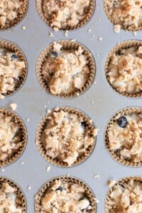 easy blueberry muffins with streusel