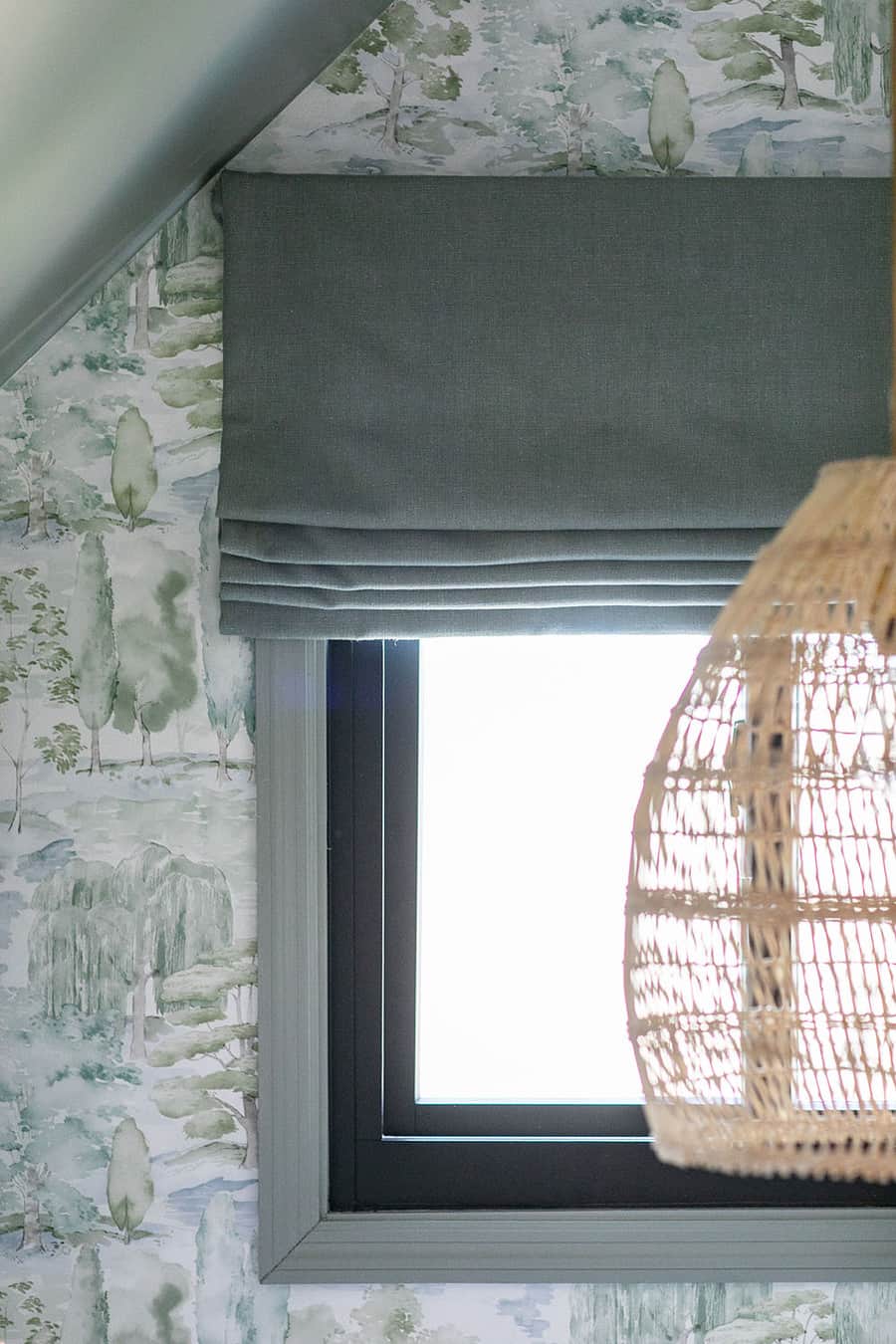 Calico Corners flat roman shade in kids bedroom