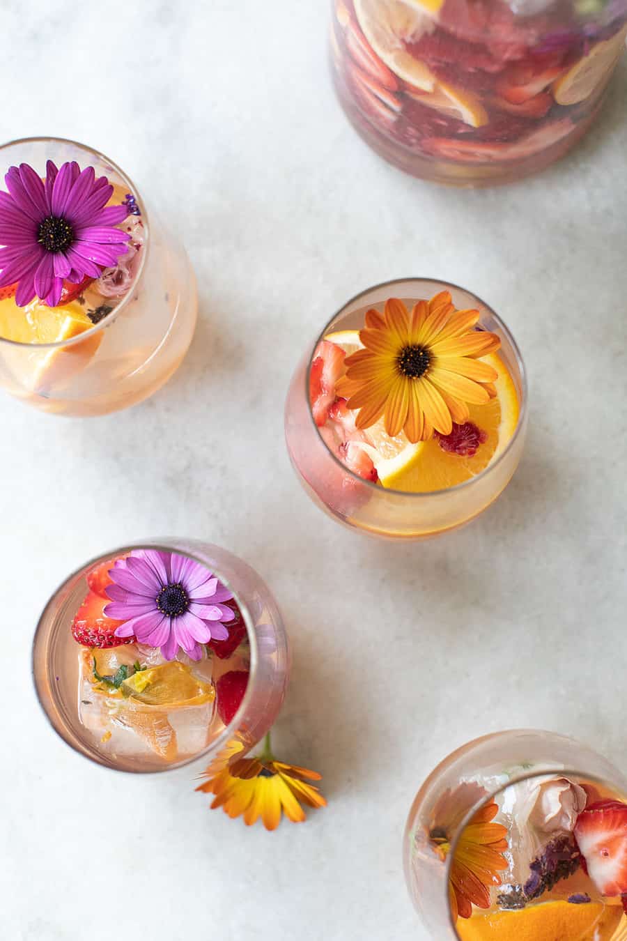 Summer Sunset: Cocktail With Edible Flowers - Honest Cooking