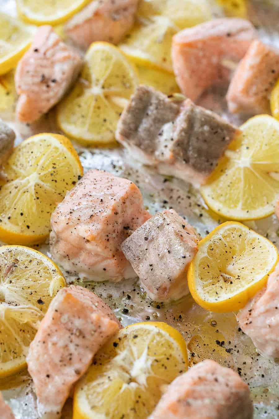 salmon with lemon
