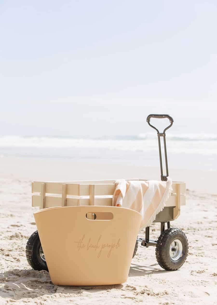 beach wagon and beach bag