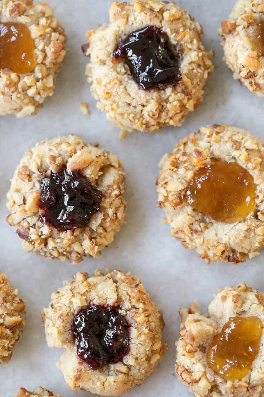 The best thumbprint cookies filled with jam - fresh berries