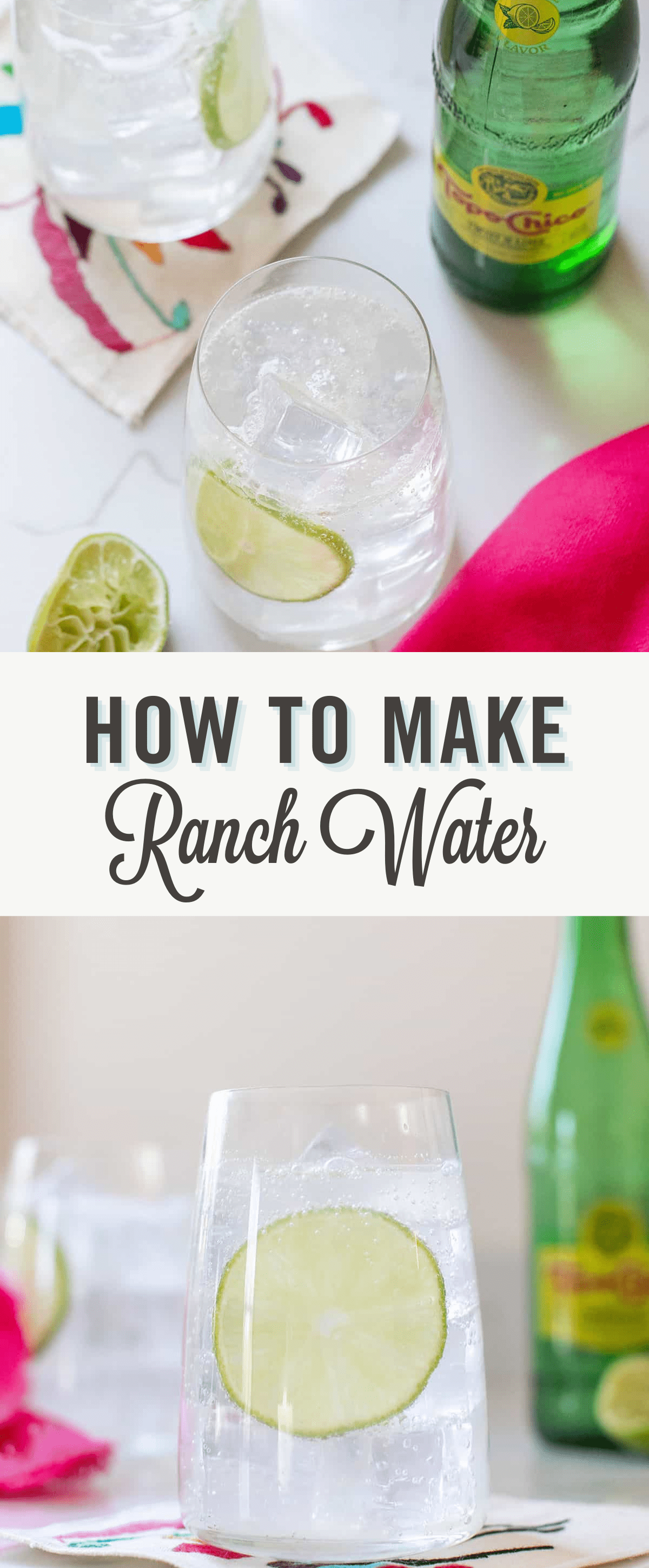 Ranch water recipe with title.