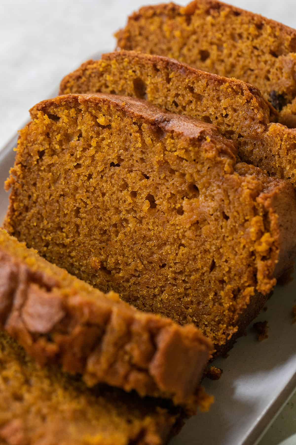 Tender, fluffy pumpkin bread. 