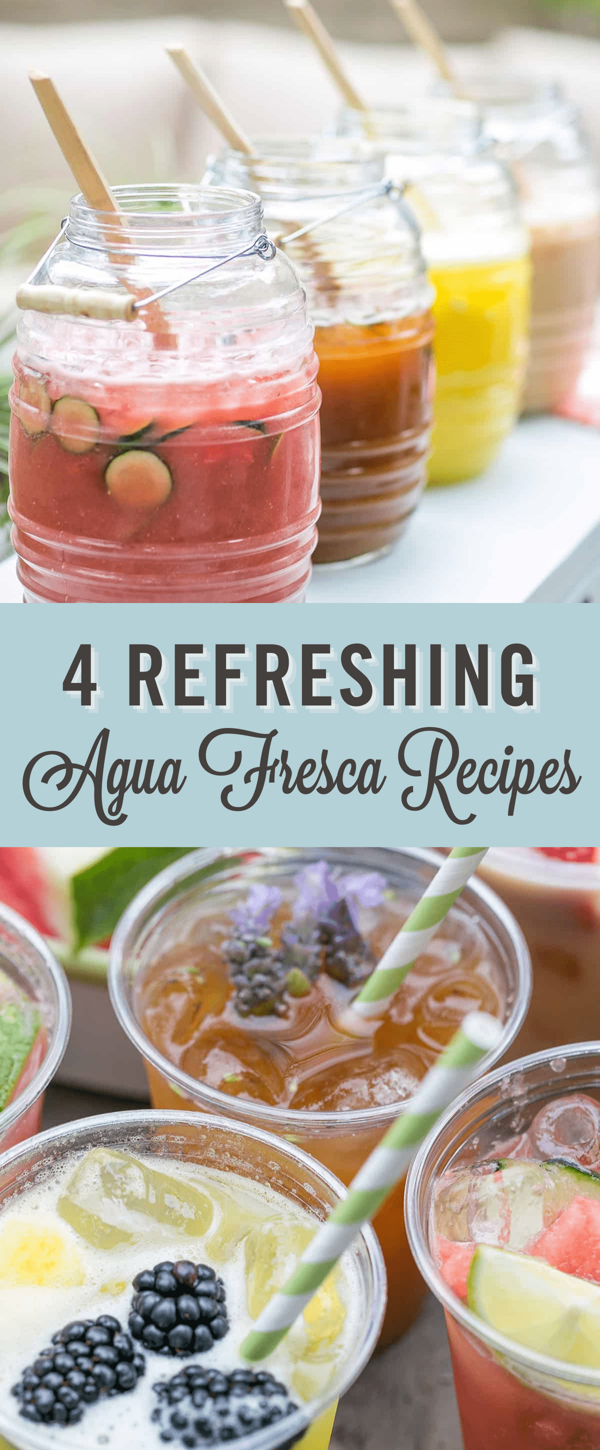 Agua fresca recipe with title. 