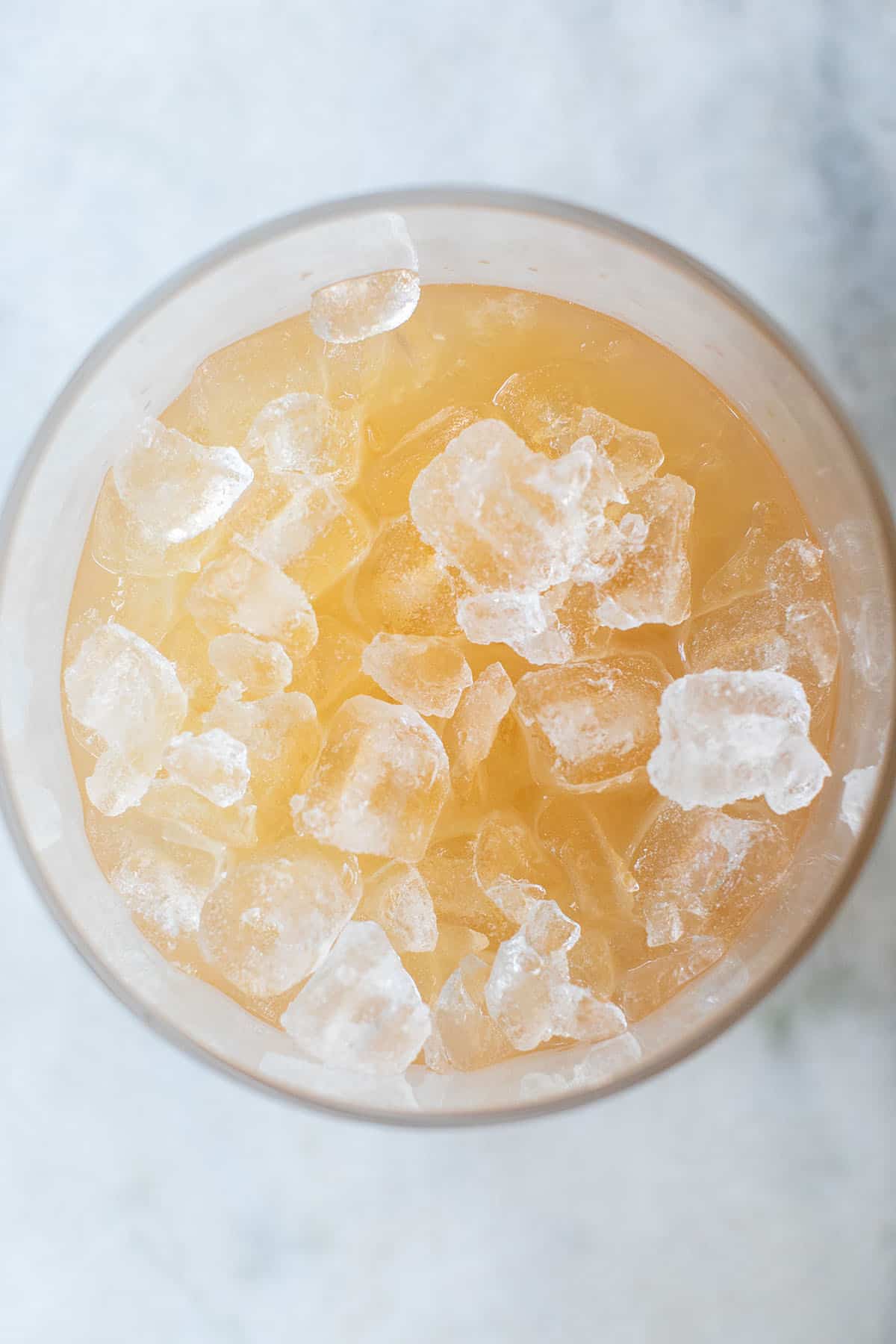 whiskey punch filled with ice