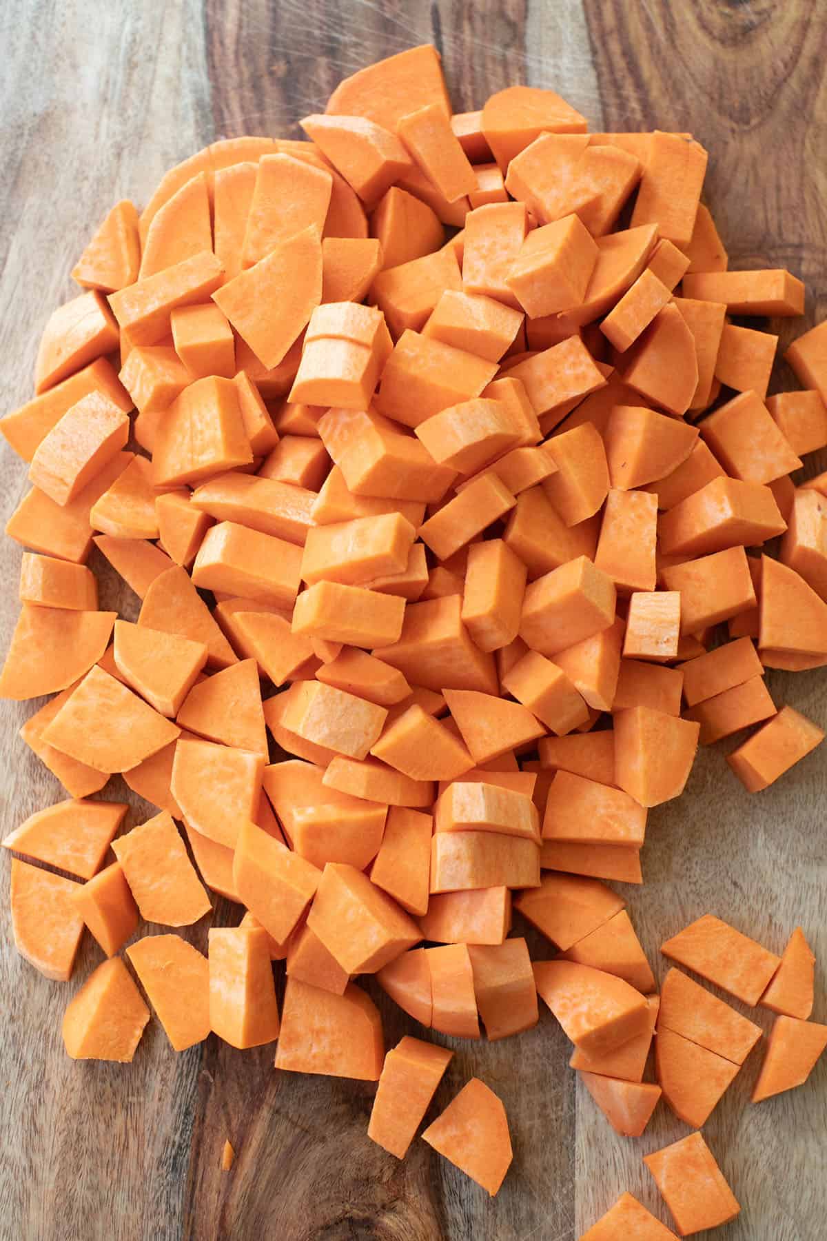 cubed sweet potatoes 