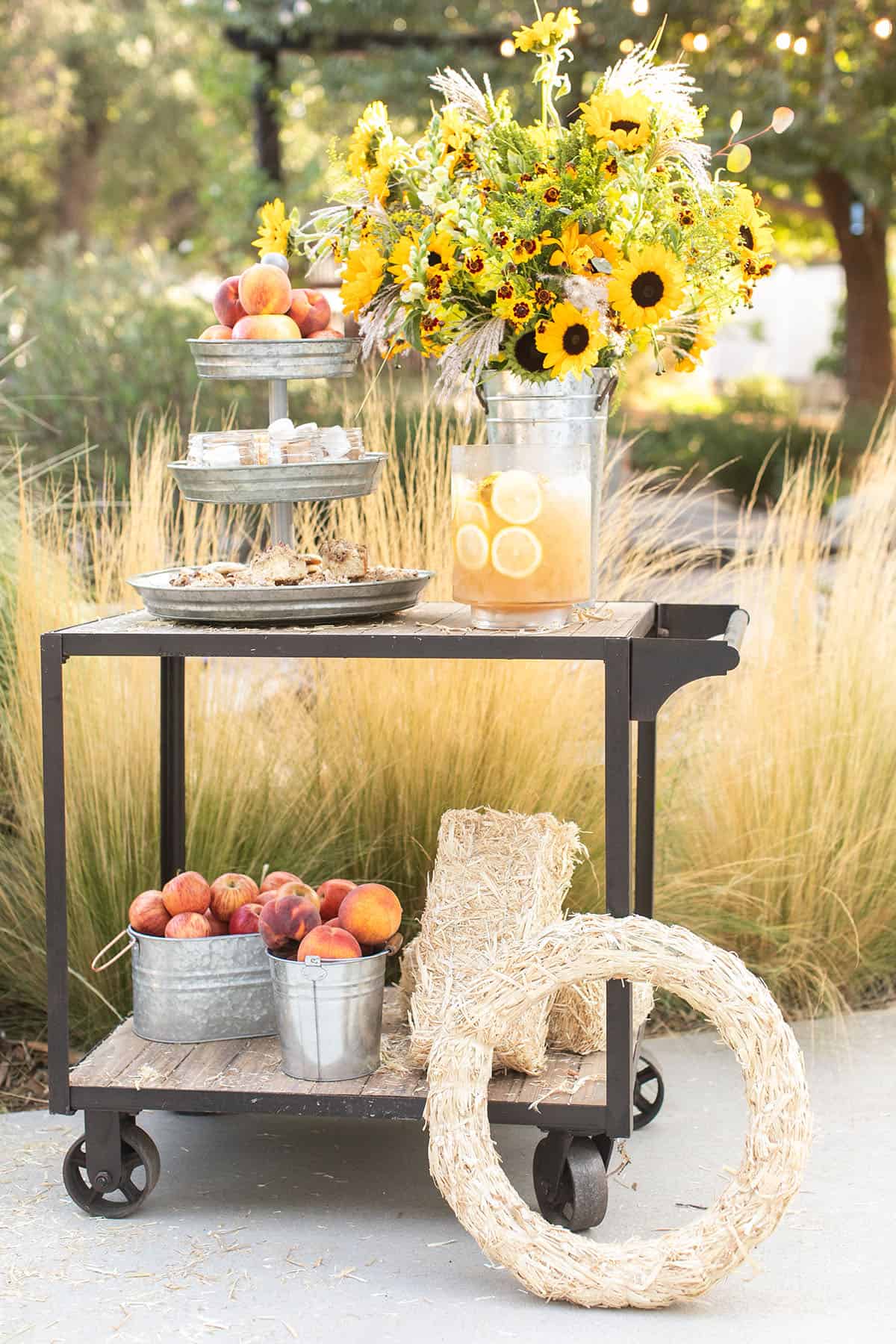 fall harvest bar cart 