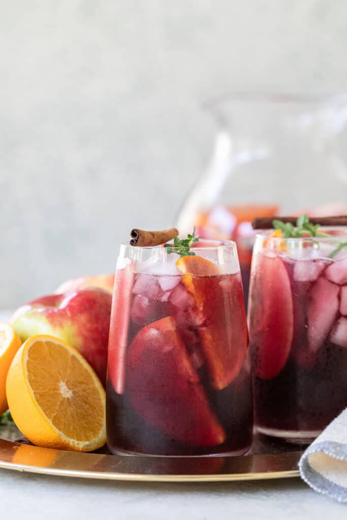 Fall Sangria with Apple Cider
