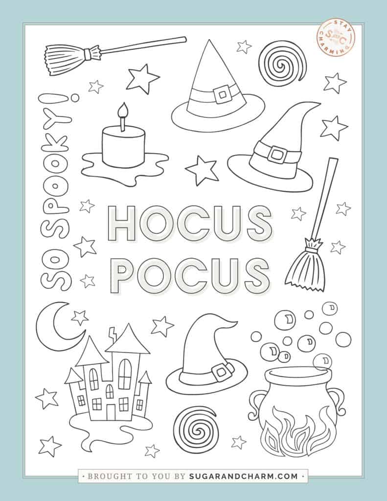 Easy Cute Halloween Coloring Pages for Anyone! - Free Printable!