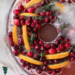 ice ring in a Christmas punch