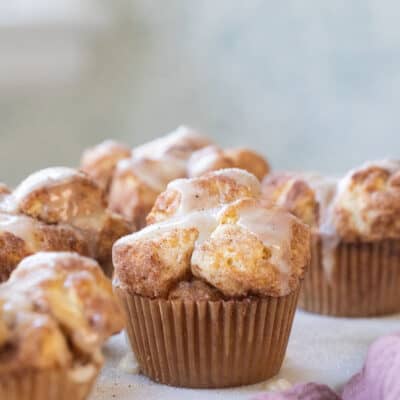 monkey bread muffins with glaze