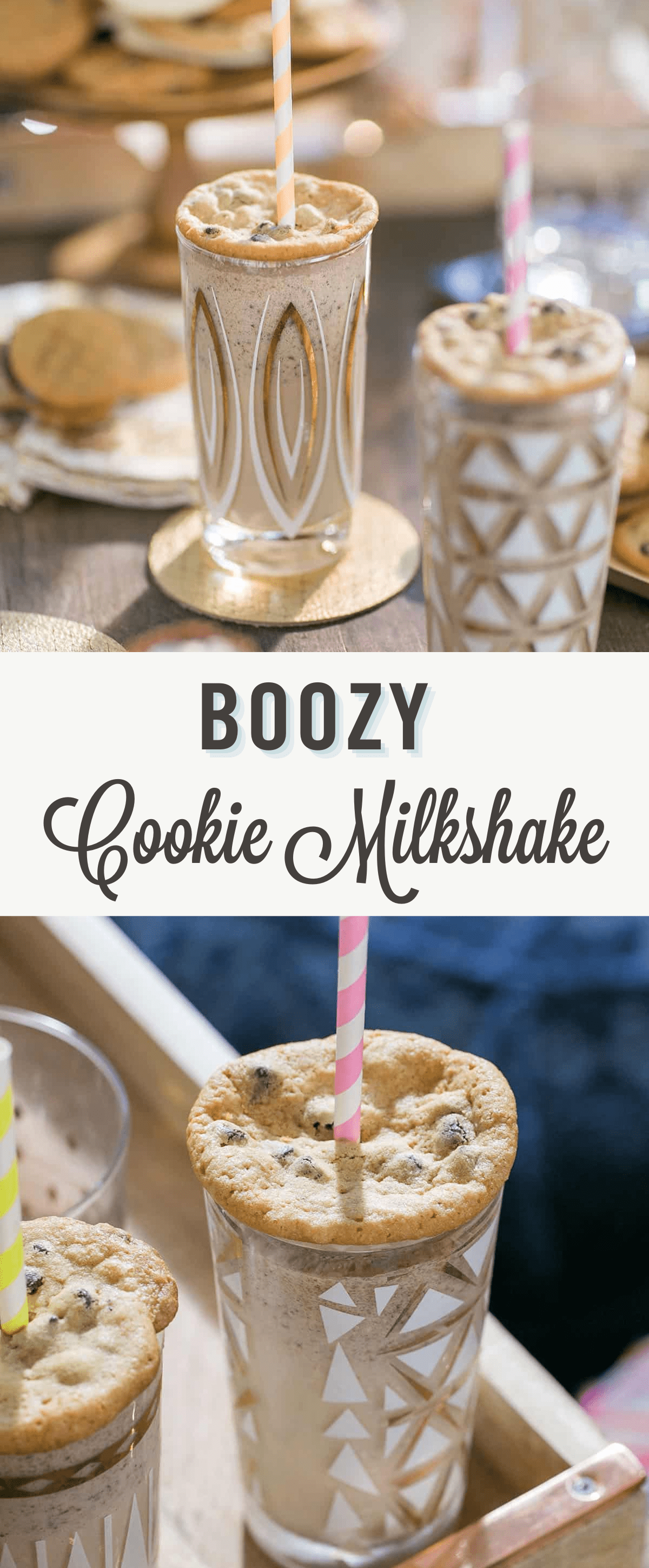 Boozy cookie milkshake.