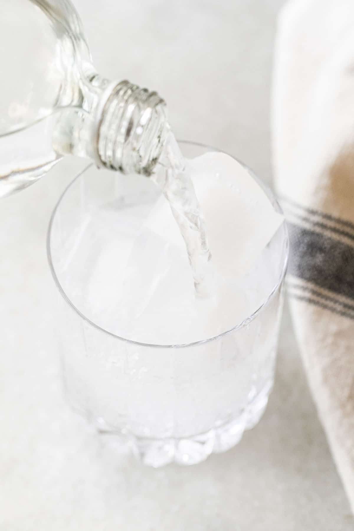 Bottle of sparkling water club soda, soda water, seltzer water Selters  fizzy water with glass on table Spain Stock Photo - Alamy