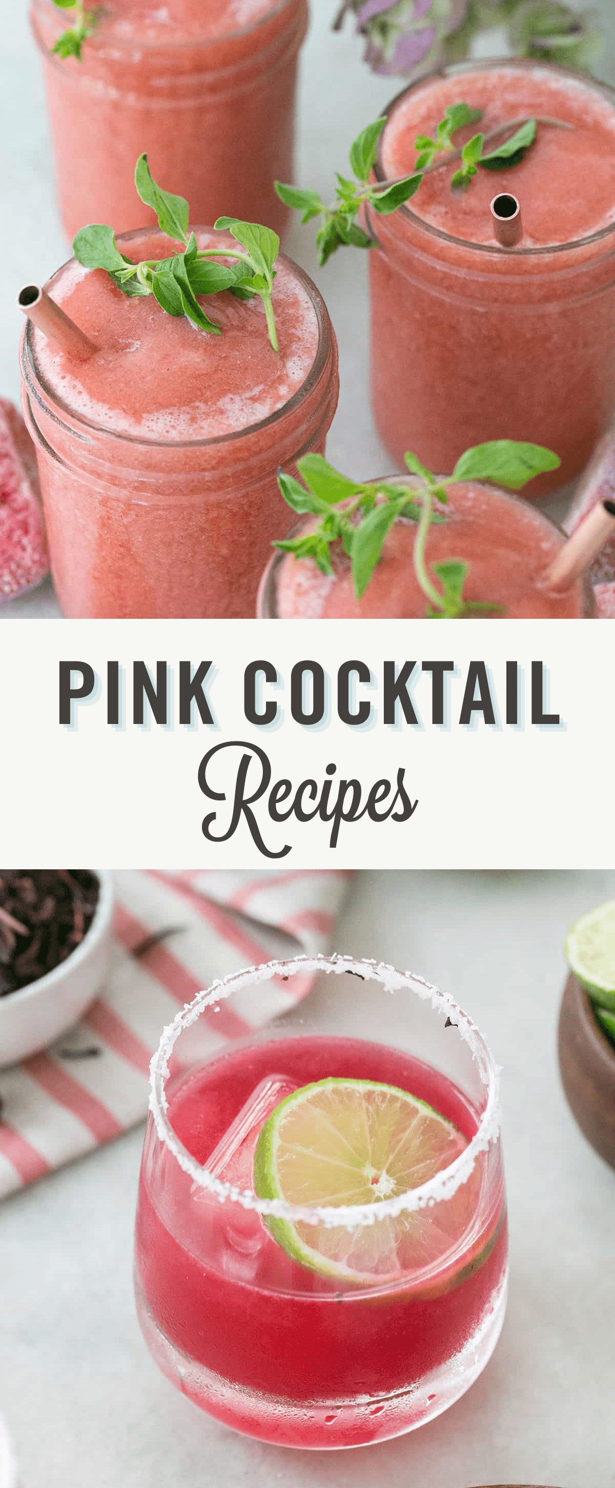 Pink cocktail recipes.