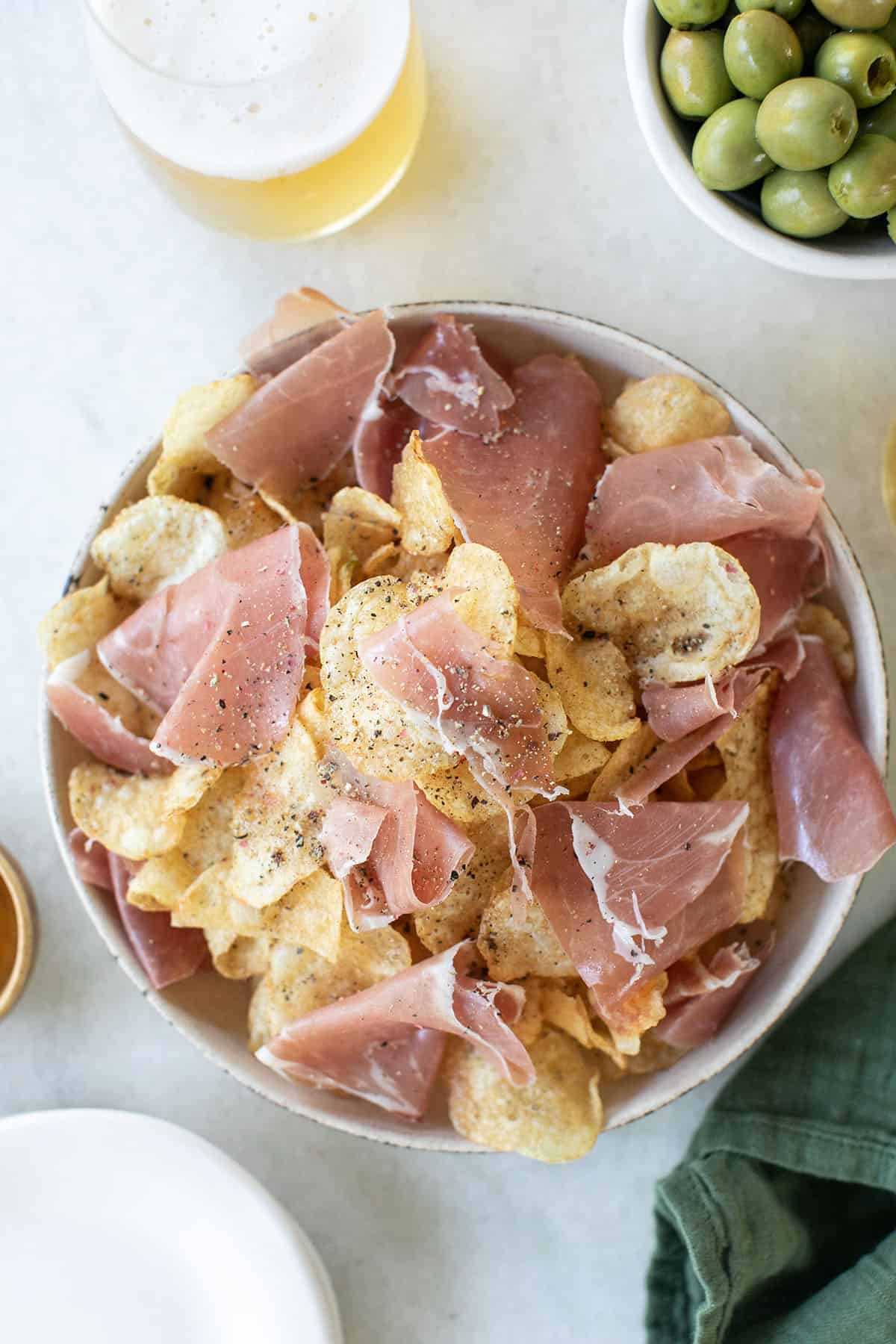 truffle chips with proscuitto