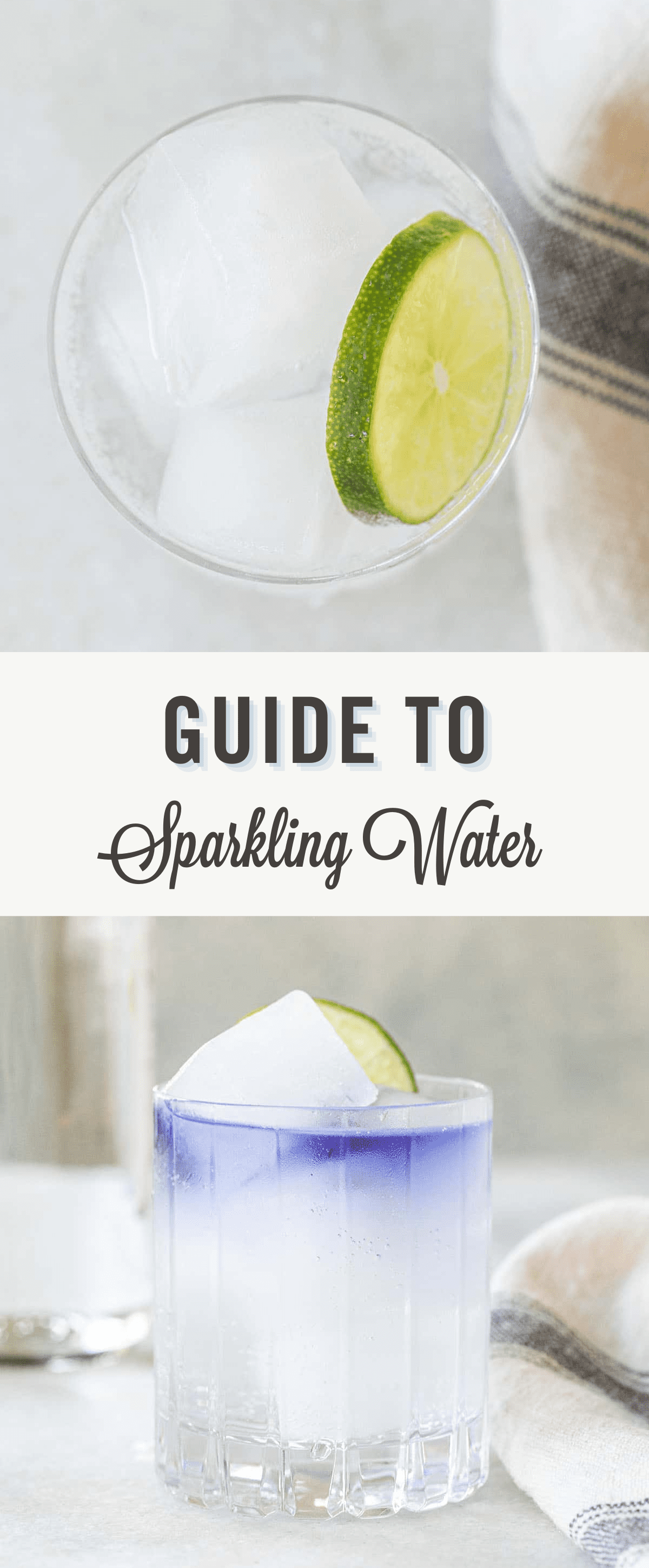 Guide to sparkling water with title.