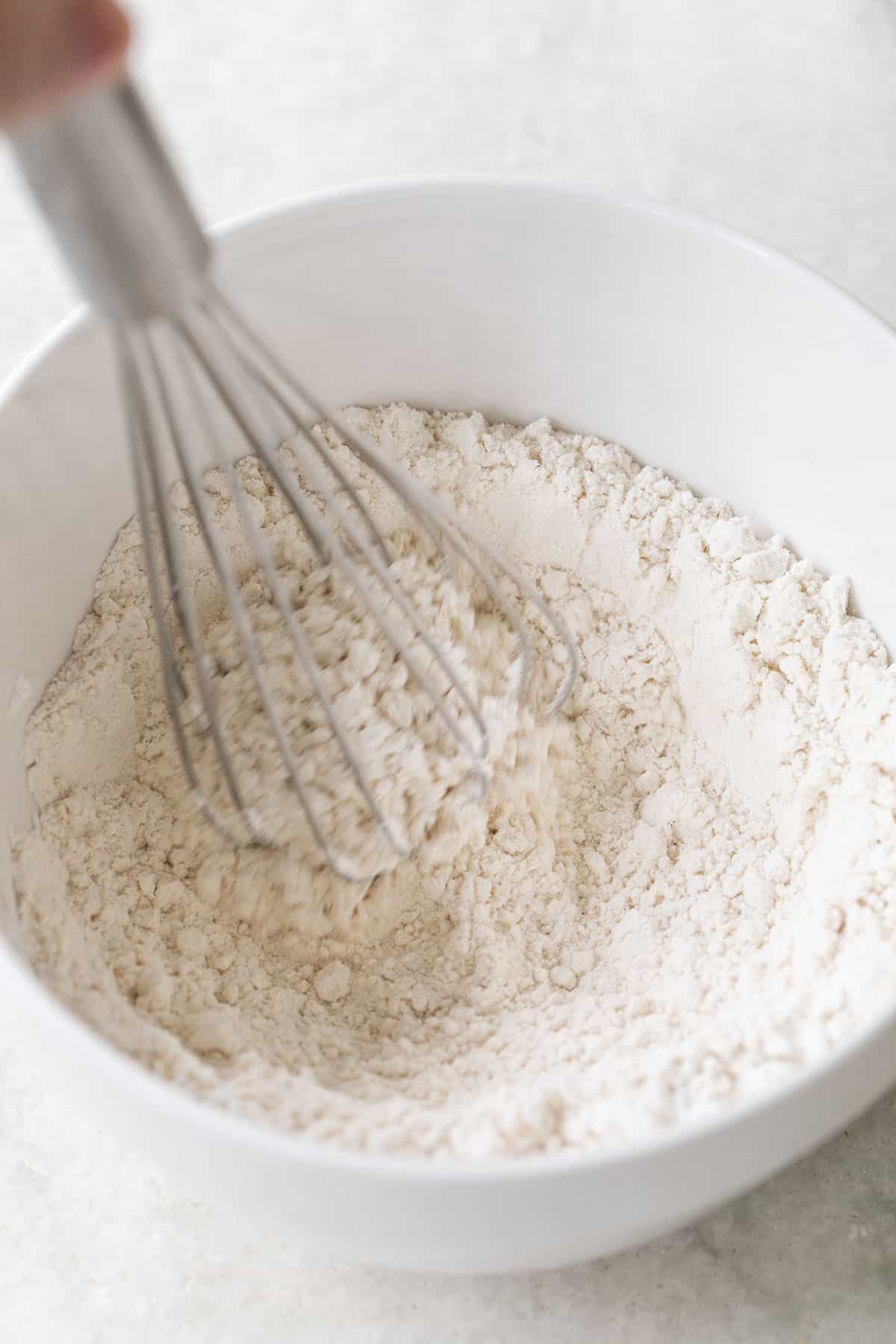 whisking self-rising flour