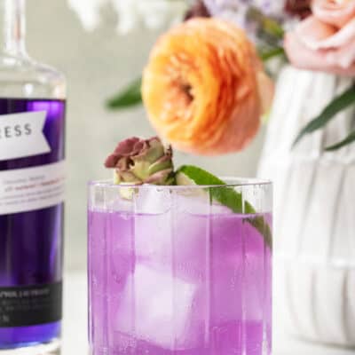 purple cocktail made with Empress gin
