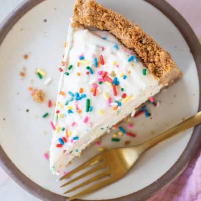 birthday cheesecake with sprinkles