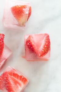 strawberry ice cubes