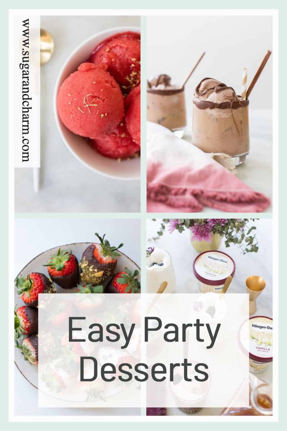 easy party desserts pinterest graphic