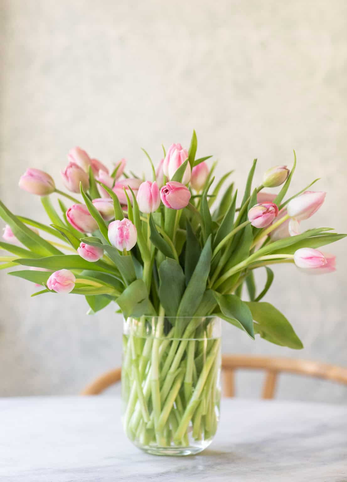 How to Arrange Cut Tulips in a Vase - Sugar and Charm