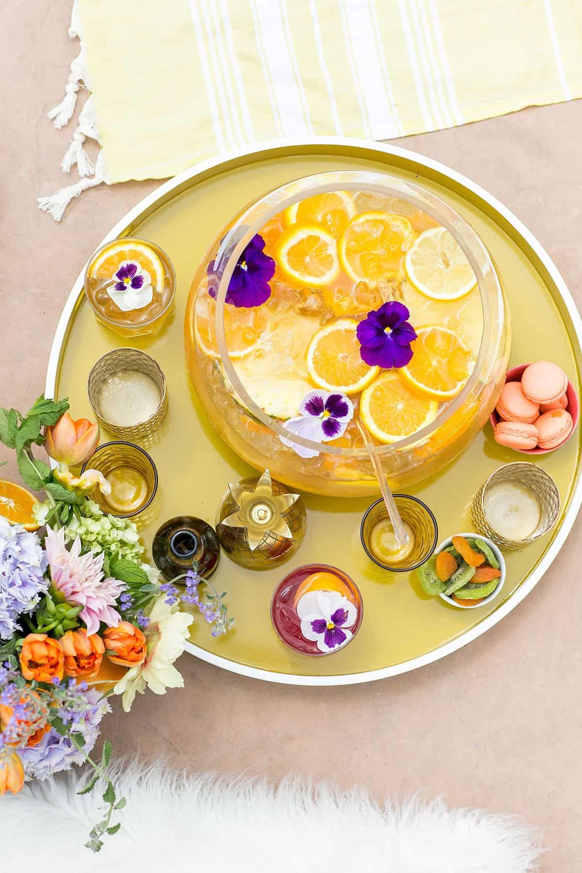 Easter punch with sliced citrus