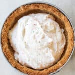 Graham cracker crust recipe with pie filling.