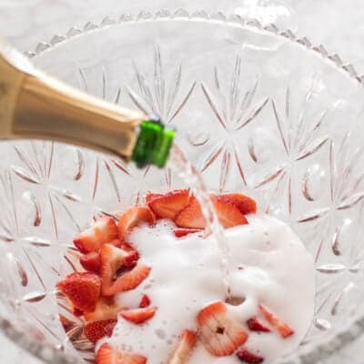 Easter punch with strawberries