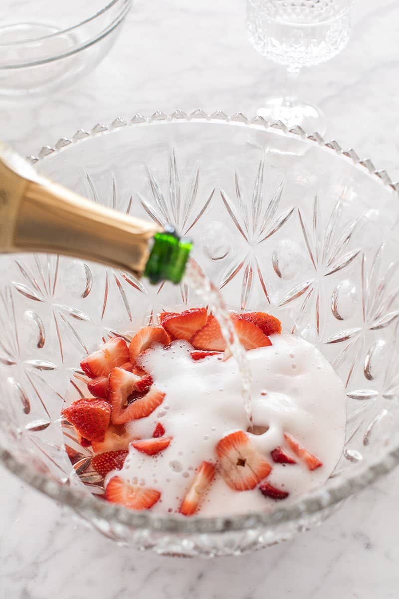 Easter punch with strawberries