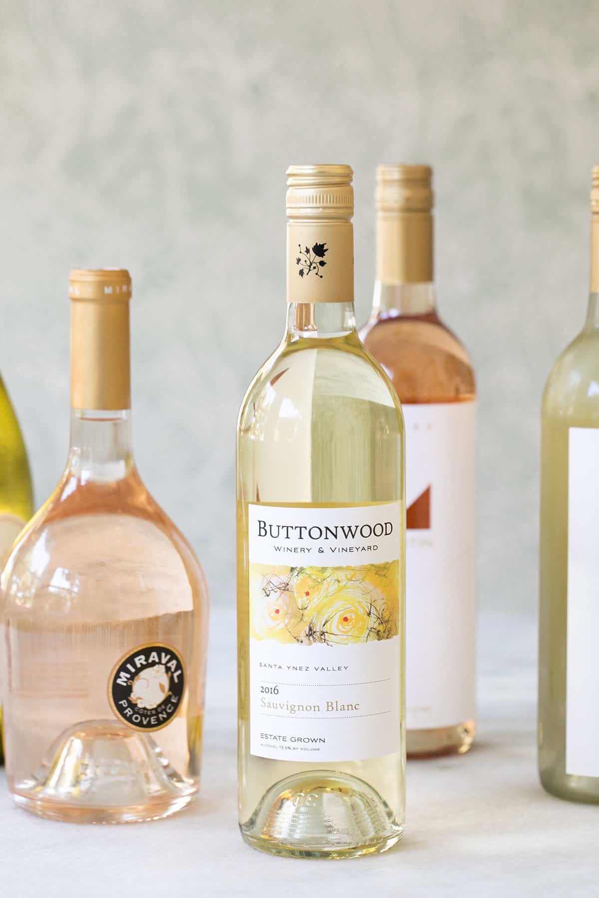 types of white wine and rose wine